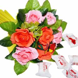 Цветы из конфет Raffaello №245